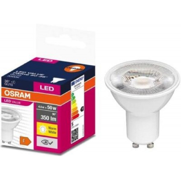 4,5W Gu10 Duy Led Ampul Çanak Mr16 3000K Gün Işığı Ledvance