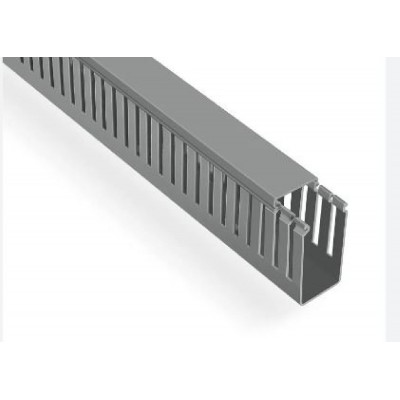 40x60 mm Delikli Pano Kablo Kanalı Gri