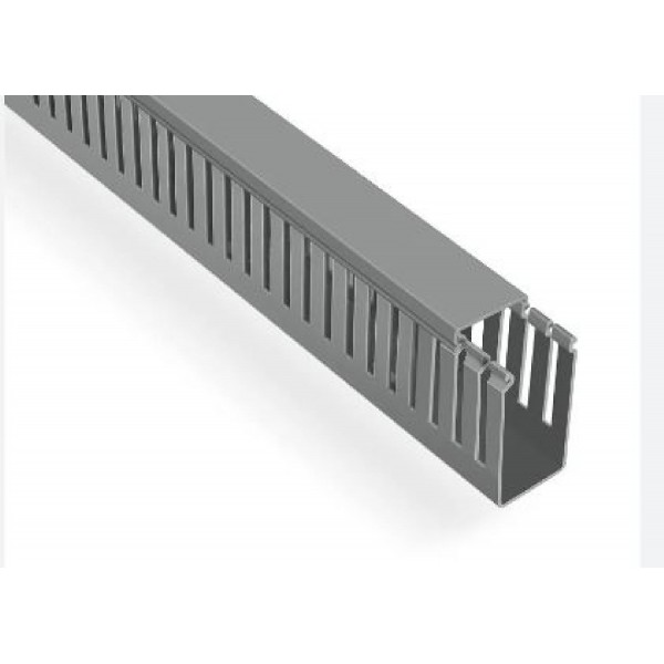 40x60 mm Delikli Pano Kablo Kanalı Gri