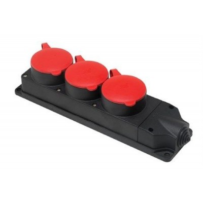 3X25a Kauçuk 3Lü Grup Priz...