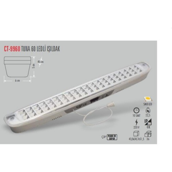 Ledli Işıldak 60 Led 6W