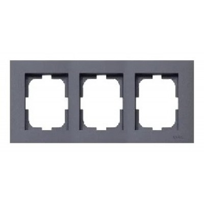 Mina Çerçeve 3Lü Metalik Siyah