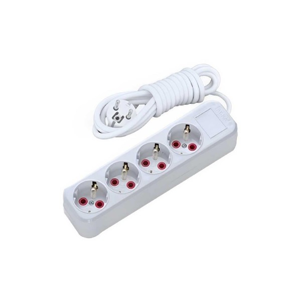 4Lü 5Mt Kablolu Topraklı Grup Priz Gold 