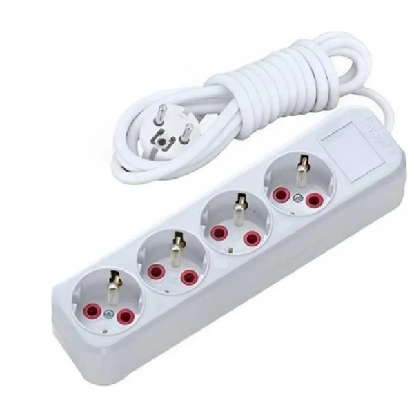 4Lü 3Mt Kablolu Topraklı Grup Priz Gold 