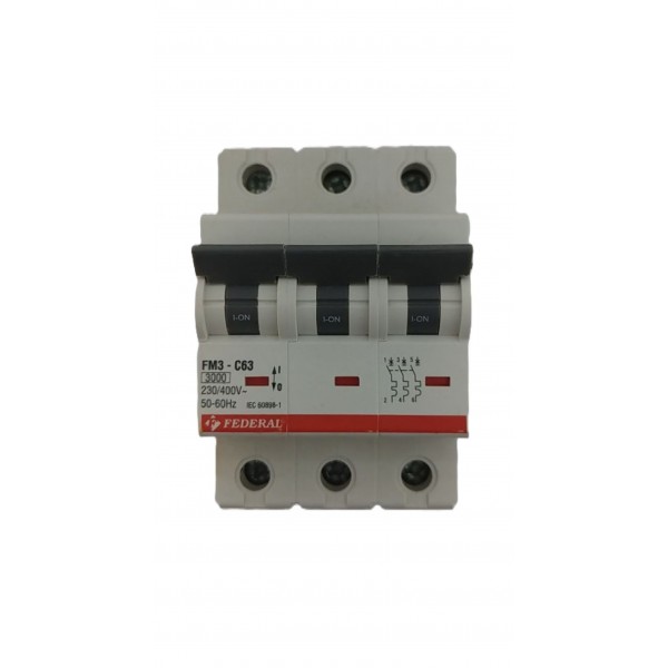 3x63A 3kA C Sigorta Fm3 Federal