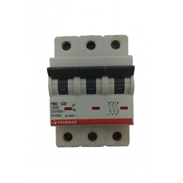 3x32A 3Sigorta Fm3 FederalkA C 