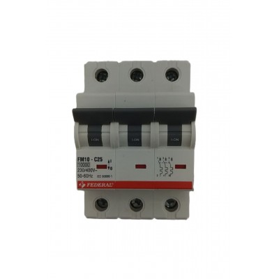 3x25A 10kA C Sigorta Fm10...