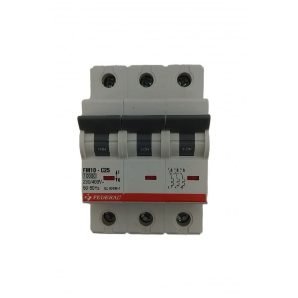 3x25A 10kA C Sigorta Fm10 Federal