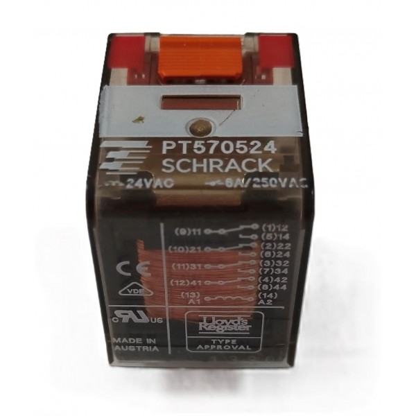 Röle 14 Pin 24V AC Schrack