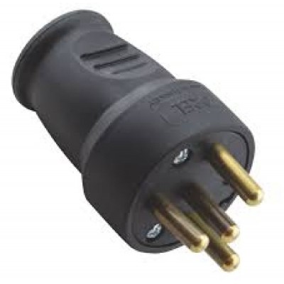 3x25A Kauçuk Erkek Fiş Trifaze