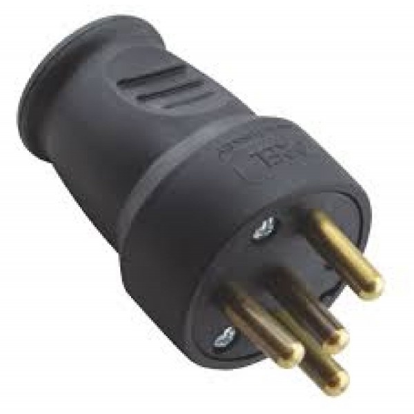 3x25A Kauçuk Erkek Fiş Trifaze