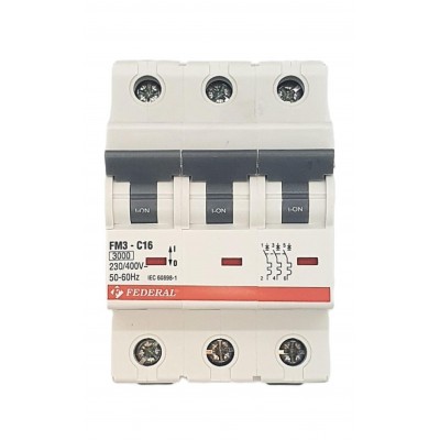 3x16A 3kA C Sigorta Fm3...