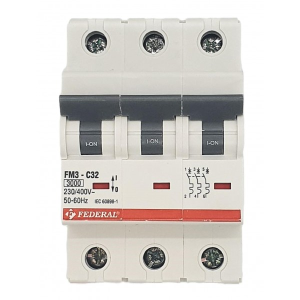 3x32A 3kA Sigorta Fm3 Federal C 