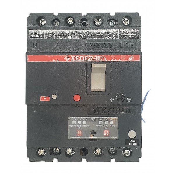 4x160A 25kA 300mA Kompakt Şalter F12R Yangın Korumalı Federal