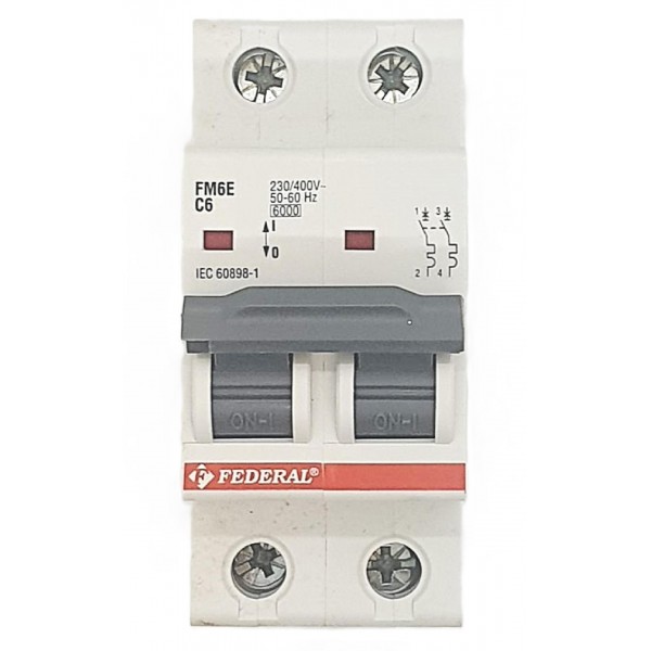 2x6A 6kA C Sigorta Fm6-Fm6E Federal