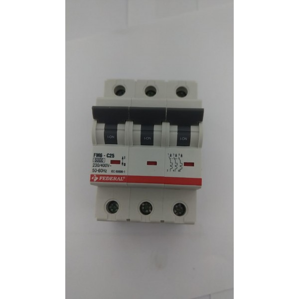 3X25a 6Ka C Sigorta Fm6e Federal Elektrik