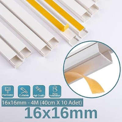 16x16 mm Kablo Kanalı Yapışkanlı Canalex 
