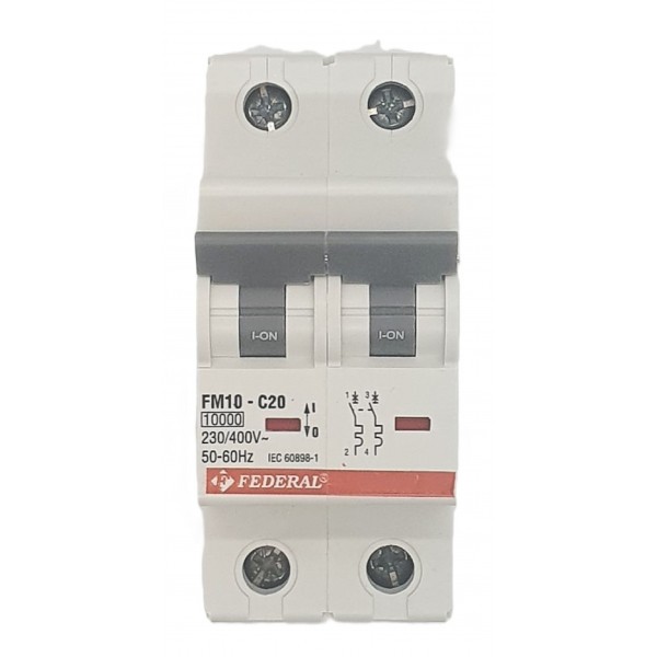 2x20A 10kA C Sigorta Fm10 Federal