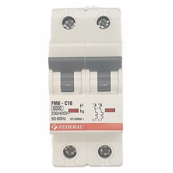 2x16A 6kA C Sigorta Fm6-Fm6E Federal