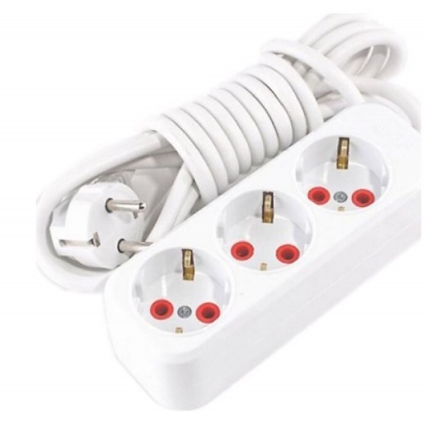 3Lü 5Mt Kablolu Topraklı Grup Priz Gold 