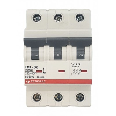 3x63A 3kA C Sigorta Fm3...