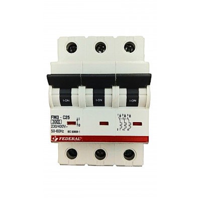 3x25A 3kA C Sigorta Fm3...
