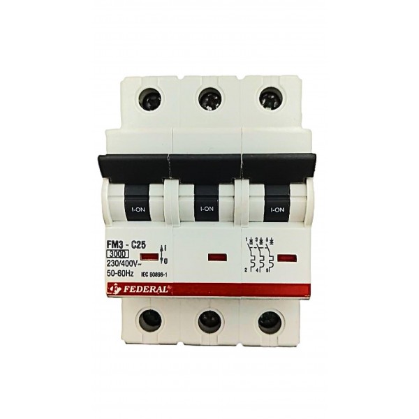 3x25A 3kA C Sigorta Fm3 Federal