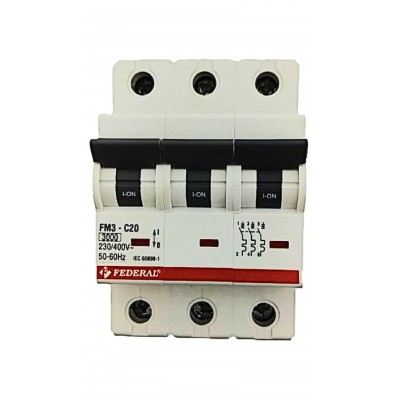 3x20A 3kA C Sigorta Fm3...