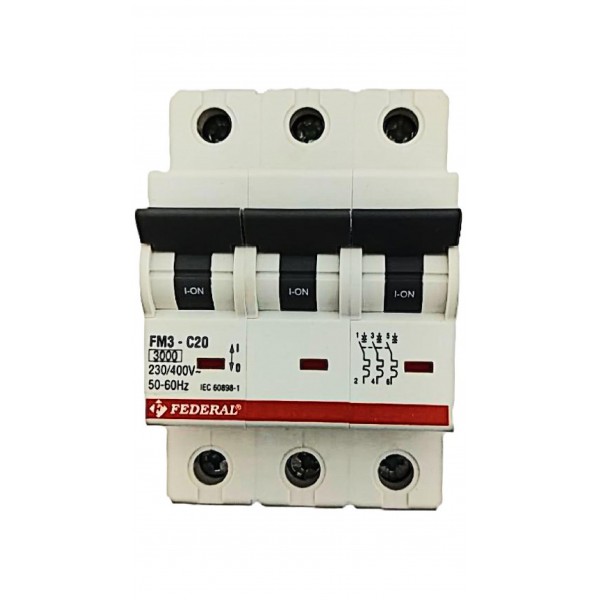 3x20A 3kA C Sigorta Fm3 Federal