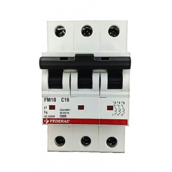 3x16A 10kA C Sigorta Fm10 Federal