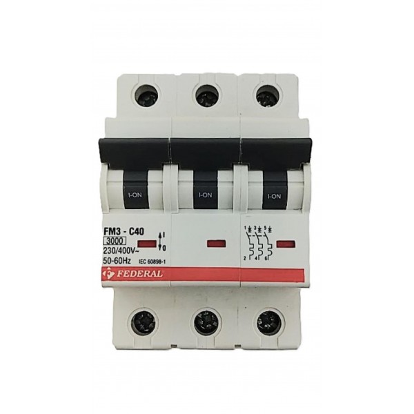 3x40A 3kA C Sigorta Fm3 Federal