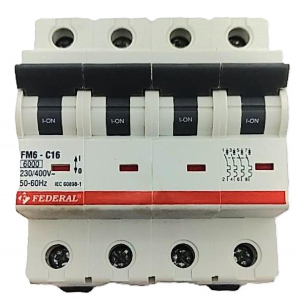 4x16A 6kA C Sigorta Fm6-Fm6E Federal