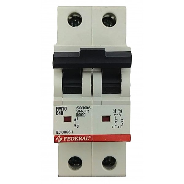 2x40A 10kA C Sigorta Fm10 Federal