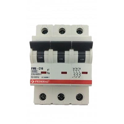 3x16A 6kA C Sigorta...
