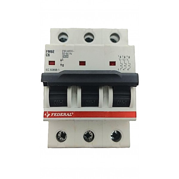 3x6A 6kA C Sigorta Fm6-Fm6E Federal