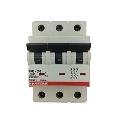 3x50A 3kA C Sigorta Fm3...