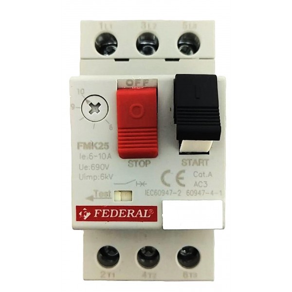  6-10A Fmk25 3P Motor Koruma Şalteri Federal