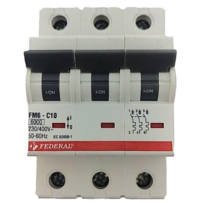 3x10A 6kA C Sigorta...