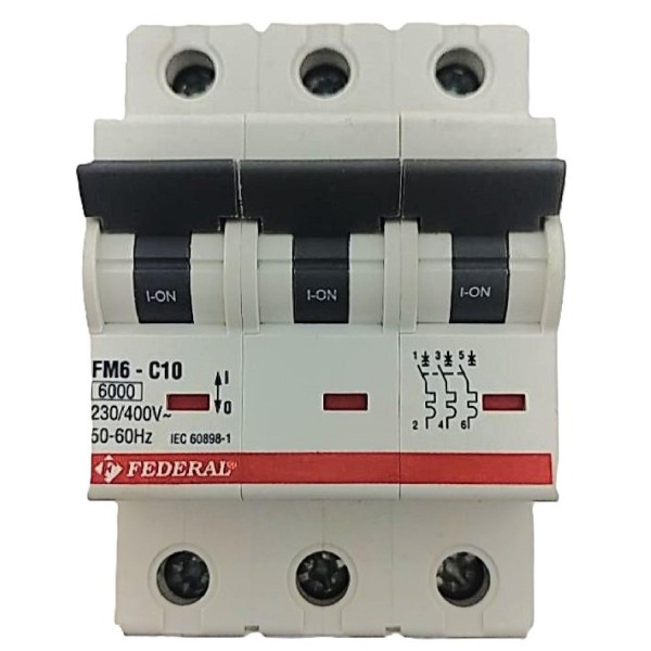 3x10A 6kA C Sigorta Fm6-Fm6E Federal