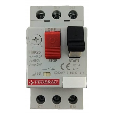  4-6,3A  Fmk25 3P Motor...