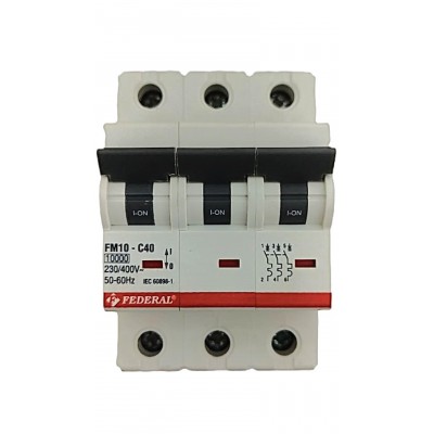 3x40A 10kA C Sigorta Fm10...