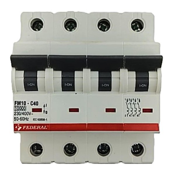 4x40A 10kA C Sigorta Fm10 Federal