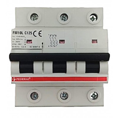 3x125A 10kA C Sigorta Fm10L...
