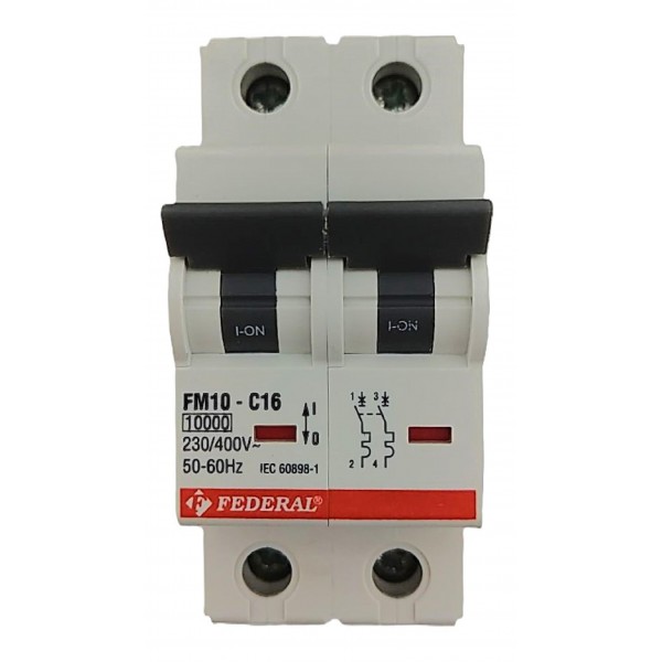 2x16A 10kA C Sigorta Fm10 Federal