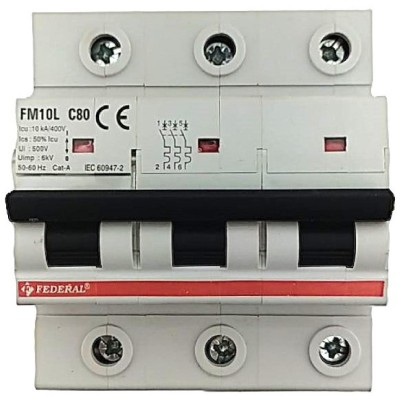 3x80A 10kA C Sigorta Fm10L...