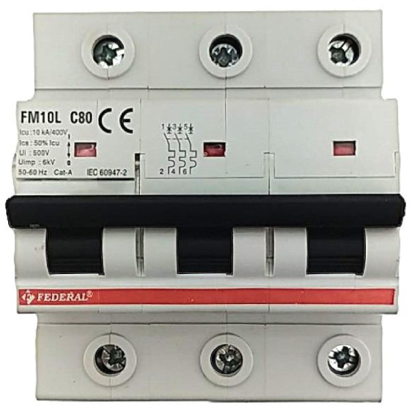 3x80A 10kA C Sigorta Fm10L Federal