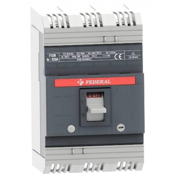 3x80A 25kA Kompakt Şalter F12S Sabit Federal