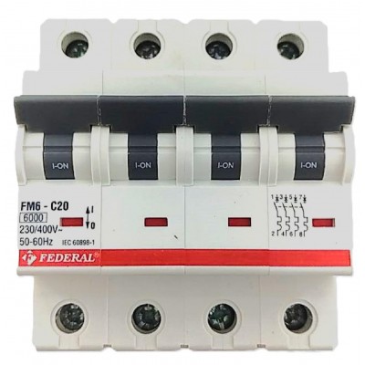 4x20A 6kA C Sigorta...