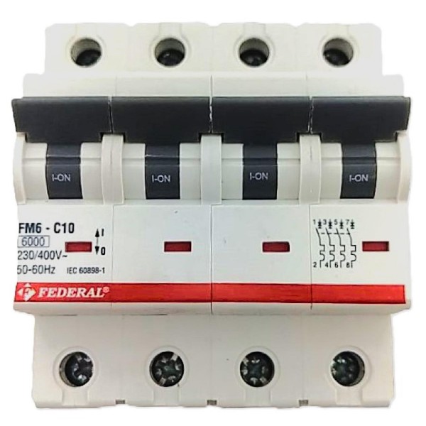 4x10A 6kA C Sigorta Fm6-Fm6E Federal
