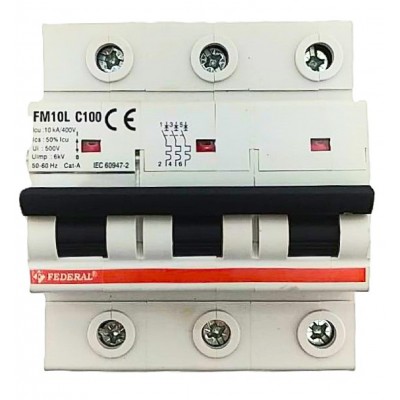 3x100A 10kA C Sigorta Fm10L...